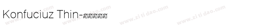 Konfuciuz Thin字体转换